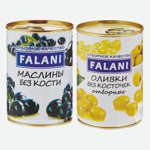 Оливки зеленые, Маслины б/к ж/б FALANI 300 мл