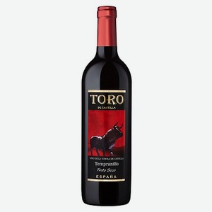 Вино красное сухое «Toro de Castilla Tempranillo», 0.75 л, 15 %, Испания