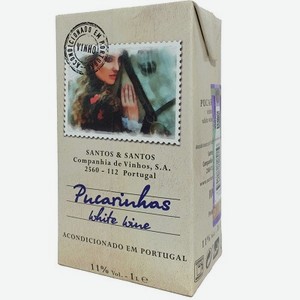 Вино белое сухое «Pucarinhas», 1 л, 11 %, Португалия