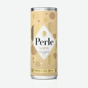 Вино игристое Perle White белое полусладкое 11.5%, 250 мл, металлическая банка