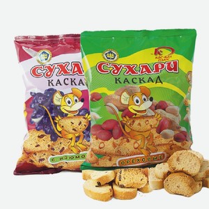 Сухари изюм, орехи Каскад 300 г