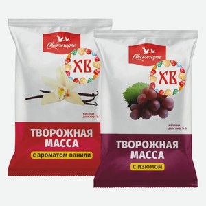 Творожная масса Свитлогорье с ванилином, изюмом 14% 180 г