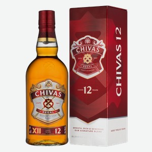 Виски Chivas Regal 12 Years Old в подарочной упаковке 0.75 л.