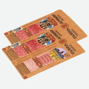 Колбаса Сервелат ГОСТ/Чардаш п/к нарезка Мясная история 100 г