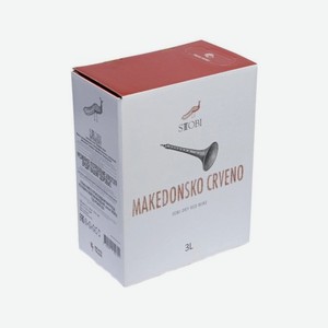 Вино СТОБИ Македонское красное полусухое 11% 3л т/п