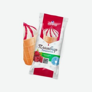 Мороженое АНГАРИЯ Пломбир на сливках малина 85г в/ст. БЗМЖ