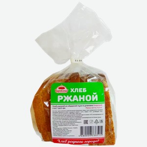 Хлеб в нарезке РЖАНОЙ БУЛОЧНО-КОНДИТЕРСКИЙ КОМБИНАТ 0,3КГ
