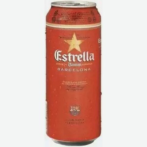 Пиво имп. ESTRELLA DAMM СВЕТЛ. ФИЛЬТР. ПАСТЕР. Ж/Б. 0,5Л