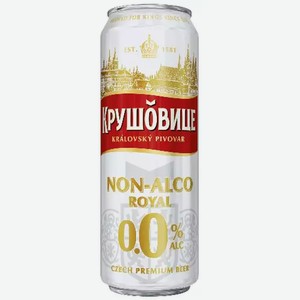 Пивной напиток б/а КРУШОВИЦЕ СВЕТЛ. ФИЛЬТР. ПАСТЕР. Ж/Б. 0,43Л
