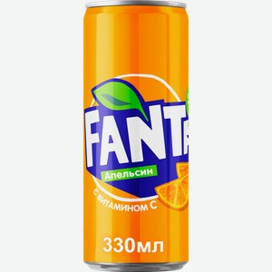 Напиток б/а Fanta Апельсин, 0,33л ж/б