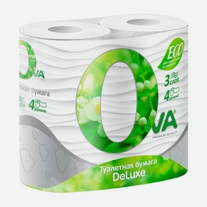 Туалетная бумага 3-х 4шт Оva