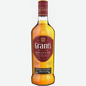 Виски ВИЛЬЯМ ГРАНТС ТРИПЛ ВУД Scotch Blended 0.5л