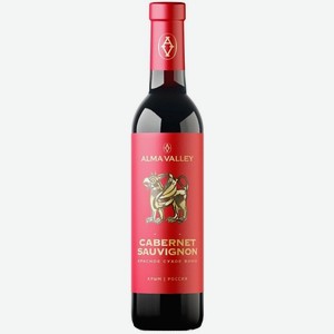 Вино  Альма Валей  Каберне Совиньон, 375 мл, Красное, Сухое