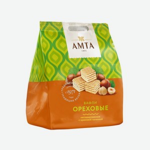 Вафельные кубики АМТА Ореховые 200г