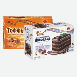 Торт Тоффи День торта, Бельгийский шоколад Черемушки 380 г