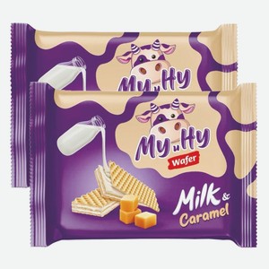 Вафли карамельные с молоком, молочные Му и Ну 70 г
