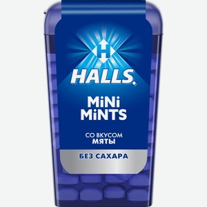 Конфеты Halls Mini Mints со вкусом мяты без сахара 12.5г