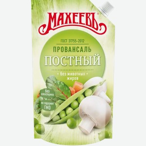 Соус майонезный МАХЕЕВЪ ПОСТНЫЙ ДОЙ-ПАК 390Г