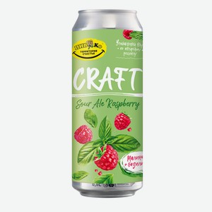 ПИВКО CRAFT саур эль Sour Ale Raspberry 6% 0,5л ж/б