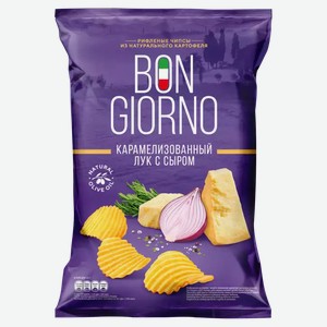 Чипсы Bon Giorno Карамелизованный Лук С Сыром 80г