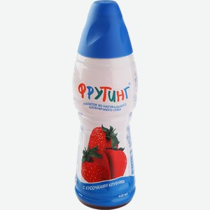 Напиток Fruiting Из Клубничного Сока С Кусочками Клубники Пэт 0,430л