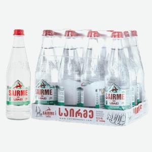 Минеральная вода Вода газированная Sairme (12 шт., стекло) 0.5 л.