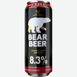 Пиво Bear Beer Strong Lager светлое 0,45 л ж/б