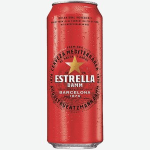 Пиво Estrella Damm светлое 0,5 л ж/б