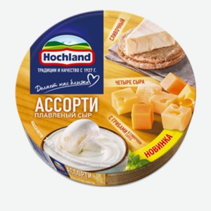 Сыр плав. Хохланд 140г круг в ассортим.