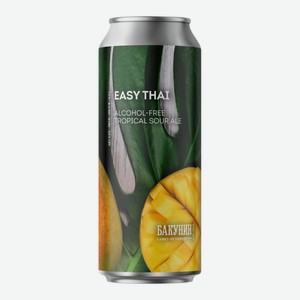 БАКУНИН EASY THAI АЛКОФРИ 2 безалкогольное 0,5л ж/б
