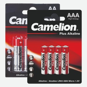 Батарейки Camelion Plus Alkaline АА (LR6), ААА (LR03) 1,5В 4 шт