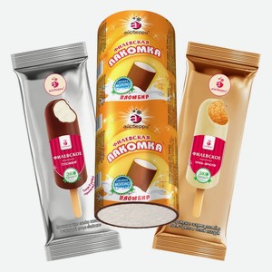 Мороженое Филевская Лакомка, Эскимо Филевское в ассортименте Айсберри 70-90 г