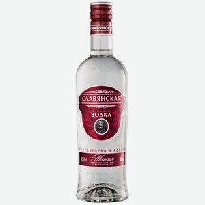 Водка СЛАВЯНСКАЯ МЯГКАЯ 40% 0,5л 0.5 л