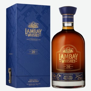 Виски Lambay Single Malt Irish Whiskey 20 Years Old в подарочной упаковке 0.7 л.
