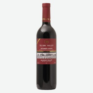 Вино Телиани Вели Алазанская долина, красное полусладкое, 12.5%, 0.75л, Грузия