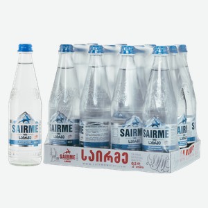 Минеральная вода Вода негазированная Sairme (12 шт, стекло) 0.5 л.