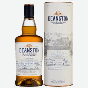 Виски Deanston Aged 12 Years в подарочной упаковке, 0.7 л.