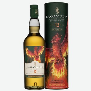 Виски Lagavulin 12 Years Old в подарочной упаковке, 0.7 л.