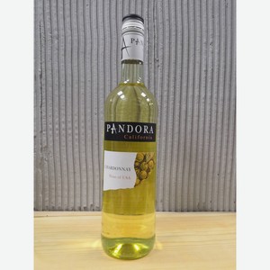 Вино Пандора Шардоне белое сухое 12,5% 0,75л