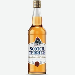 Виски  SCOTCH TERRIER(СКОТЧ ТЕРЬЕР)  шотландский купажированный 0,5л 40% круглая бут.