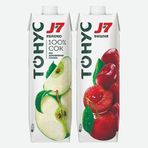 Нектар J7 Тонус вишня, яблоко 0,97 л