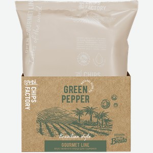 Чипсы Бруто GOURMET Зеленый перец, 80г пакет
