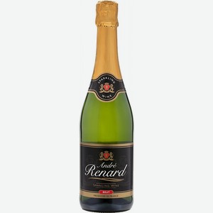 Вино  Андре Ренар  Брют, 750 мл, Игристое-белое, Сухое