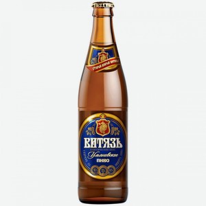 Пиво Витязь Ульяновское светлое пастеризованное фильтрованное 4.5%, 450мл, стеклянная 