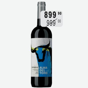 Вино Альма дель Торо Темпранильо крас.сух. 13% 0,75л выдерж.