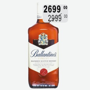 Виски Баллантайнс Файнест 0,7л 40% П/У ШОТЛАНДИЯ(015711)(51500)