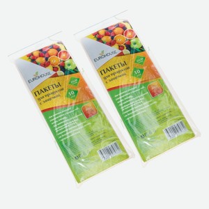 Пакеты для заморозки продуктов с защелкой Eurohouse 23x30см 10 шт, 15х20см 20 шт