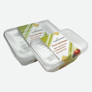 Контейнеры для хранения и заморозки продуктов Eurohouse 0,5 л, 0,75 л 5 шт