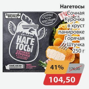Нагетосы Сочная курочка в хруст.панировке Горячая Штучка 250 г
