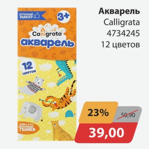 Акварель Calligrata 4734245 12 цветов